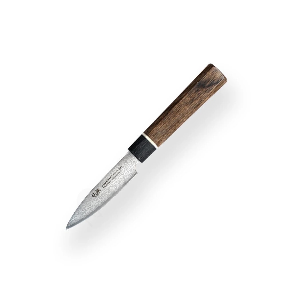 foto Okrajovac� n�� Paring Suncraft VG-10 Black Damascus 80 mm